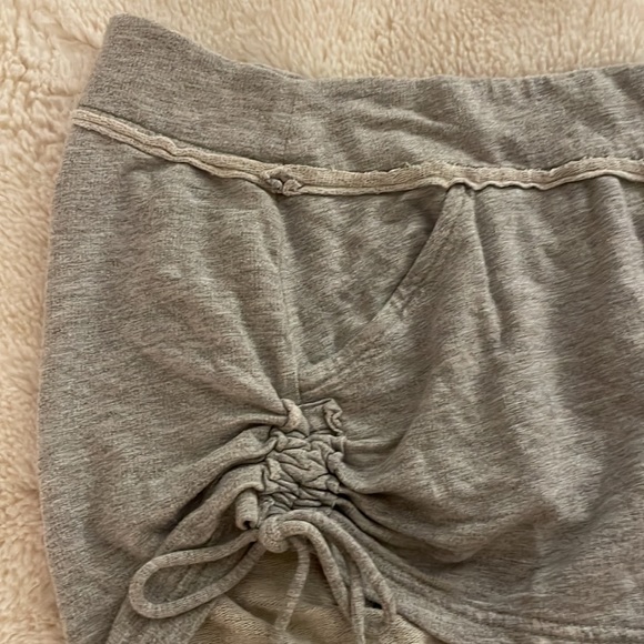 Free People FP MOVEMENT gray workout lounge soft shorts with side ties & pockets - Picture 5 of 7